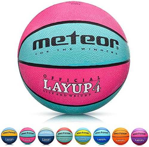 Krepšinio Kamuolys Meteor LAYUP #4 Rožinė/Mėlyna