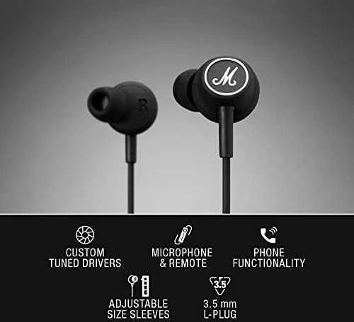 Ausinės Marshall Mode. Juodos