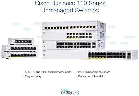 Šakotuvas Cisco CBS110 nevaldomas 16 prievadų GE