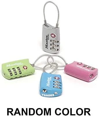 Master Lock Pagrindinis užraktas, kombinuotas bagažo užraktas, spalvų asorti TSA 4688EURD