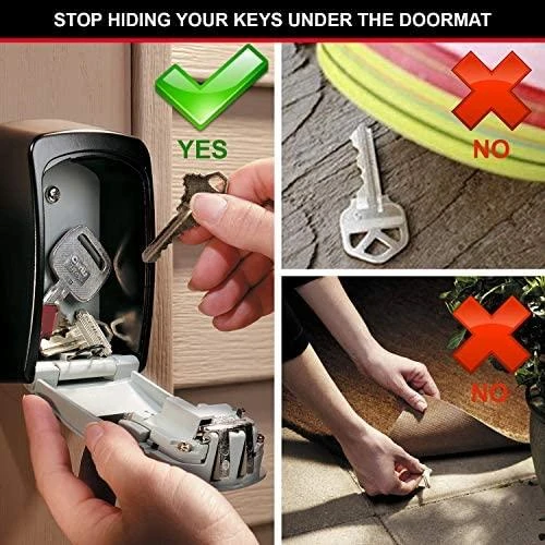 Master Lock Skaitmeninis sieninis seifas raktams su kodiniu užraktu, pakabinamas