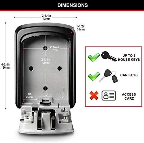 Master Lock Skaitmeninis sieninis seifas raktams su kodiniu užraktu, pakabinamas