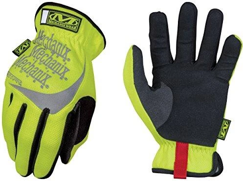 Mechanix Wear PirštinėsFastFit® HiViz geltonos 9/M dydis. Rauktas rankogalis, dirbtinė oda, TrekDry®, šviesą atspindintys užrašai