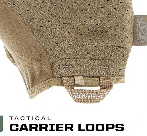 Mechanix Wear Pirštinės MECHANIX SPECIALTY VENT, su skylutėmis ventiliacijai, Coyote S dydis. Velcro, dirbtinė 0.6mm oda.touchscreen technologija