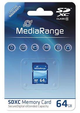 Atminties kortelė MediaRange SDHC 64GB Class10