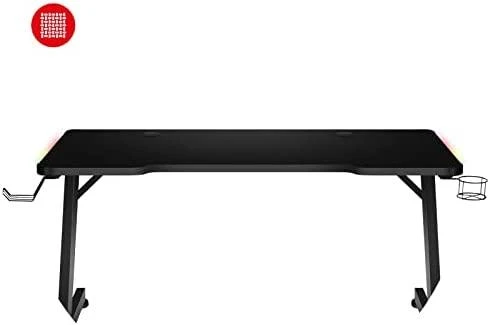 Žaidimų stalas Huzaro Hero 2.5 RGB, Juodas