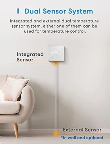 Meross MTS200 Wi-Fi termostatas veikia su Apple Homekit, SmartThings