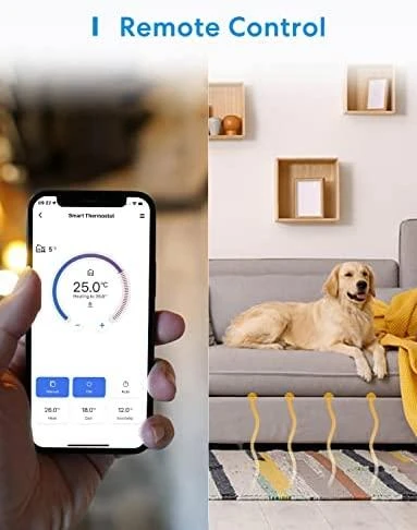 Meross MTS200 Wi-Fi termostatas veikia su Apple Homekit, SmartThings