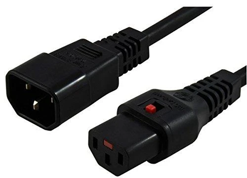 MicroConnect Assmann Electronic ASM IEC-PC1022 maitinimo kabelis, kištukas C14, Ho5VV-F 3 X 1.00mm2 iki C13 IEC LOCK, 3m juodas