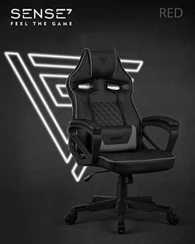 Žaidimų kėdė SENSE7 Knight, Pilka (odinė)