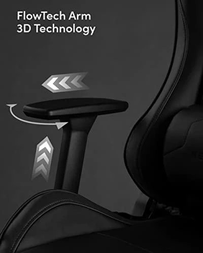 Žaidimų kėdė SENSE7 Vanguard, Juoda (medžiaginė)