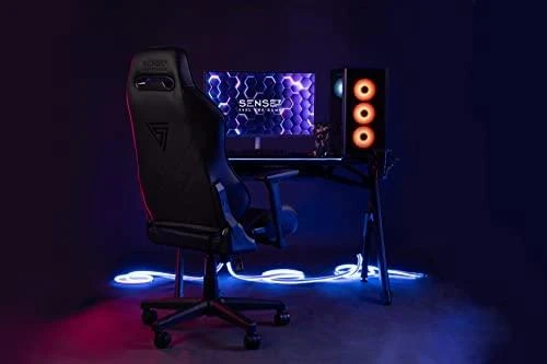 Žaidimų kėdė SENSE7 Vanguard, Juoda (medžiaginė)