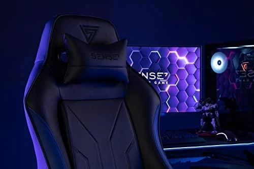 Žaidimų kėdė SENSE7 Vanguard, Juoda (medžiaginė)