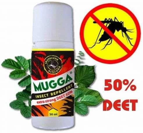 Preparat „Mugga“ rutulinis valiklis su 50 % apsauga nuo vabzdžių, 50 ml