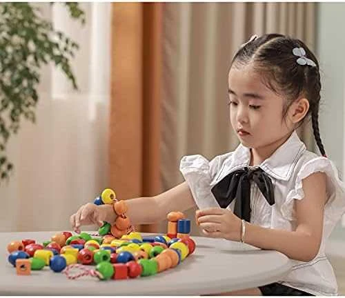 Viga New Classic Toys Įvairiaspalvių karoliukų rinkinys