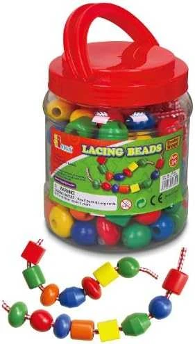 Viga New Classic Toys Įvairiaspalvių karoliukų rinkinys