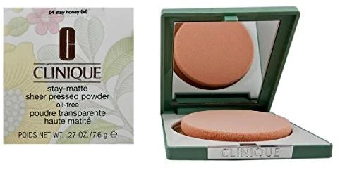 „Clinique Stay-Matte Sheer“ presuota pudra #04 „Stay Honey“ (M), 7,6 g