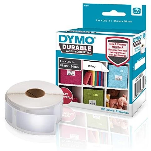 DYMO LW - LW Durable Labels - 25 x 54 mm - 1976411 Balta Lipni spausdintuvo etiketė