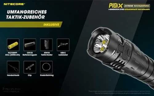 TIKSLIŲ SERIJŲ TIKSLIŲJŲ SERIJŲ / 4000 LUMENS P10IX NITECORE žibintuvėlis