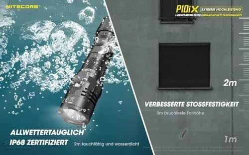 TIKSLIŲ SERIJŲ TIKSLIŲJŲ SERIJŲ / 4000 LUMENS P10IX NITECORE žibintuvėlis
