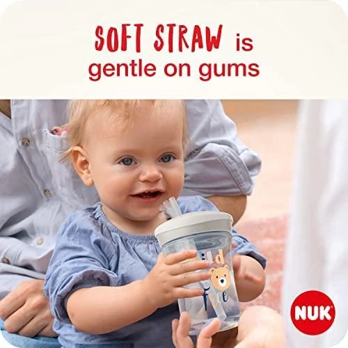 NUK mokymosi puodelis su veiksmo puodeliu, 230 ml, antis