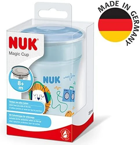 NUK Puodelis mokymuisi gerti Magic Cup 360° gerimo kraštas 230ml mėlyna