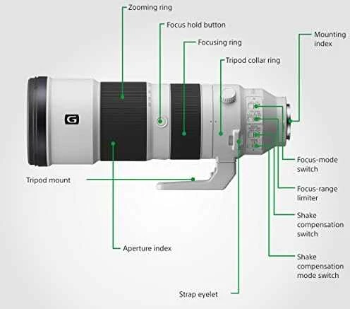 Sony FE 200–600 MM F5.6–6.3 G OSS MILC Priartinimo teleobjektyvas Balta