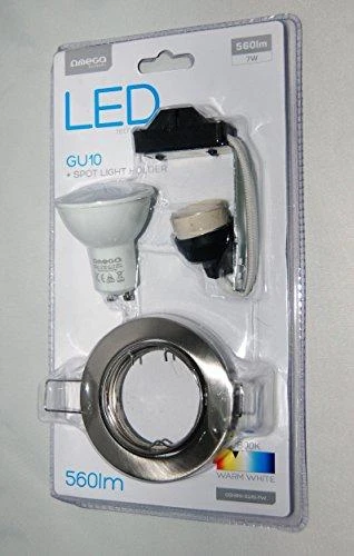 Omega LED lempos GU10 7W 2800K komplektas