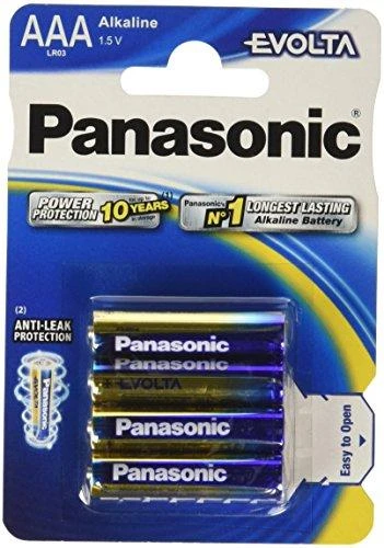 Panasonic Evolta AAA LR03 Baterijos Alkaline Elementai 4vnt