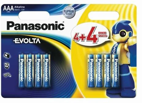 Panasonic Evolta AAA 8 vnt. baterijų pakuotė