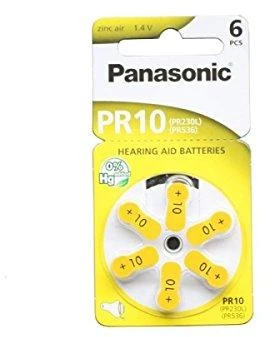 Panasonic elementai klausos aparatams Zinc-Air PR10H-LB