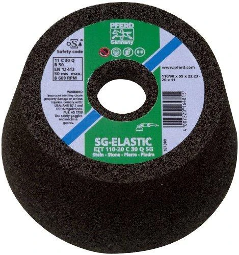 Šlifavimo puodelis Pferd C16 SG CAST+STONE 50 ETT; 110x20 mm