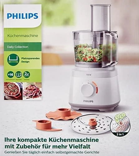 Kompaktiškas virtuvinis kombainas Philips Daily Collection HR7310/00