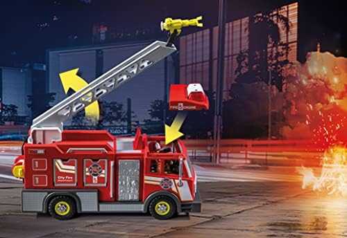 PLAYMOBIL 71233 FIRE TRUCK LIGHTS SOUND ugniagesių žarnų kopėčios