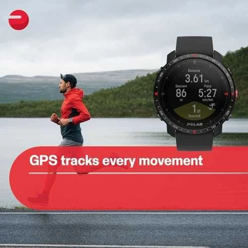 Išmanusis laikrodis Polar Grit X Pro M/L, juodos spalvos