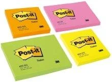 3M Lipnūs lapeliai Post-it Neon, 76 x 76 mm, 100 lapelių, geltona