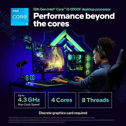 Procesorius INTEL Core i3-12100F, 3.3 GHz, 12 MB, BOX