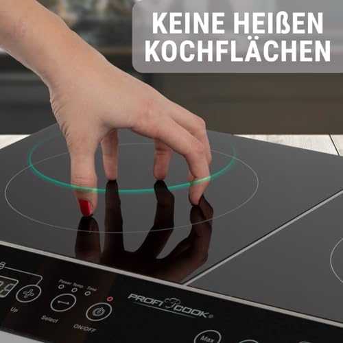 Clatronic Indukcinė Viryklė - Profi Cook PC-DKI 1067, 3500W, 2 Kaitvietės, Juoda