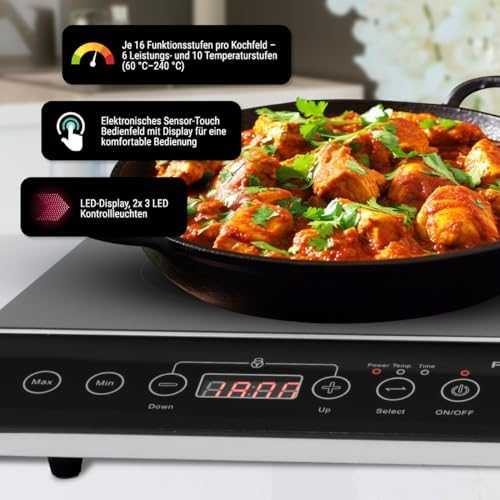Clatronic Indukcinė Viryklė - Profi Cook PC-DKI 1067, 3500W, 2 Kaitvietės, Juoda