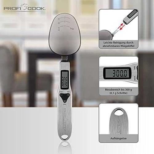 Virtuvinės svarstyklės Profi Cook ProfiCook PC-LW 1214 Nerūdijantis plienas Electronic kitchen scale