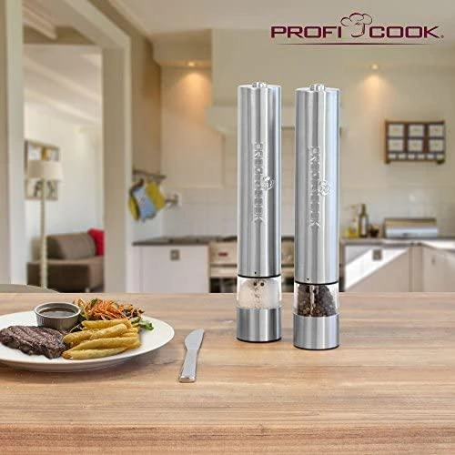 Profi Cook Mill ProfiCook pipirų ir druskos malūnėlių rinkinys PC-PSM 1031, pipirų / druskos malūnėlis (nerūdijantis plienas / skaidrus)