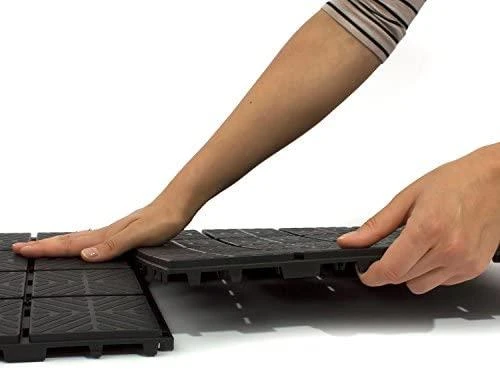 PROSPERPLAST VEJOS KORIO PLOKŠTĖ EASY SQUARE – JUODA 9 vnt. 1,5m2