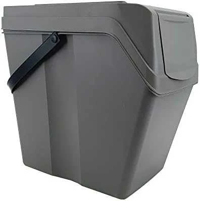 Prosperplast Rinkinys „Sortibox“ 3x25L pilkų atliekų rūšiavimo konteinerių rinkinys ISWB25S3