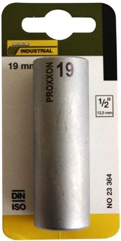 1/2" Šešiakampė prailginta galvutė PROXXON 19 mm