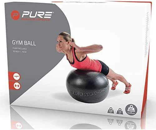 Pure2Improve | Exercise Ball | Juodas | 75 cm