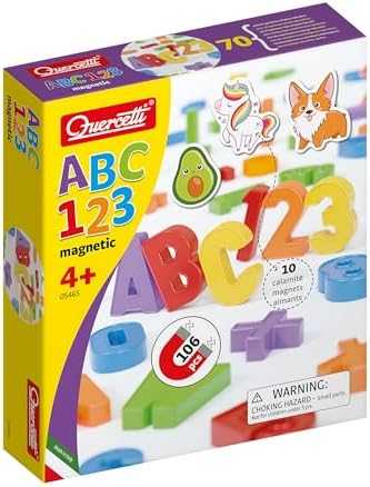Quercetti – Magnetai: ABC 123 – (QU-5465)