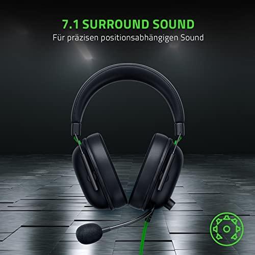 Esports THX Spatial Audio Žaidimų Ausinės Razer BlackShark V2 + USB garso plokštė, Juodos