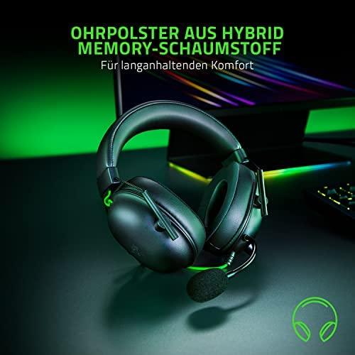 Esports THX Spatial Audio Žaidimų Ausinės Razer BlackShark V2 + USB garso plokštė, Juodos