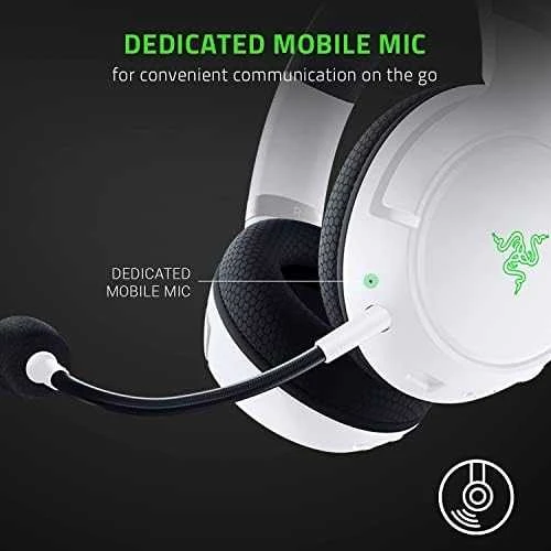 Belaidės Žaidimų Ausinės Razer Kaira Pro skirtos Xbox Series X ir mobiliems Xbox žaidimams, Baltos