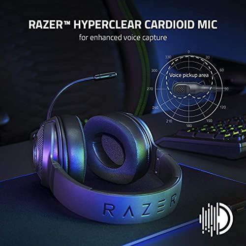 Ultra-Lengvos PC Žaidimų Ausinės Razer Kraken V3 X, Juodos